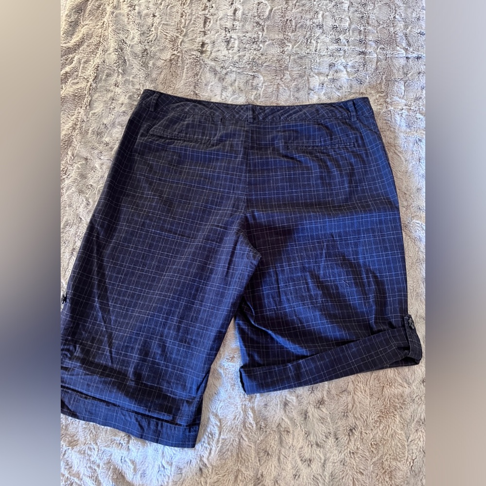 Mossimo Navy & White Check Shorts Sz 16